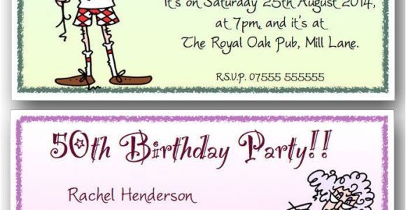 Funny 60th Birthday Party Invitations 40th 50th 60th 70th 80th 90th Personalised Birthday Party