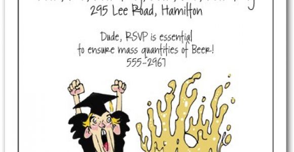 Funny College Graduation Party Invitation Wording Beer Pong Graduation Party Invitations Humorous College