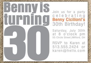Funny Invitations for 30th Birthday Party 30th Birthday Party Invitation