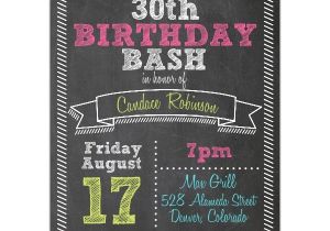 Funny Invitations for 30th Birthday Party Fun Sketch Typography 30th Birthday Invitations Paperstyle
