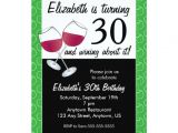 Funny Invitations for 30th Birthday Party Funny 30th Birthday Wine Party Card Zazzle