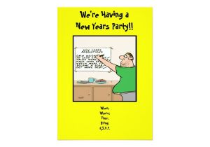 Funny New Years Party Invitation Funny New Years Party Invitation 13 Cm X 18 Cm Invitation
