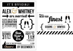 Funny New Years Party Invitation New Year 39 S Eve Wedding Bubbly Design Co