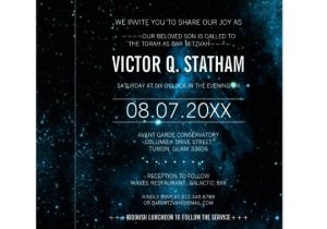 Galaxy Birthday Invitation Template Blue Galaxy Bar Mitzvah Party Invite Zazzle Com Au