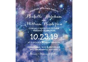 Galaxy Birthday Invitation Template Nebula Cosmic Space Galaxy Colourful Invitation Zazzle Co Uk