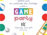 Game Night Party Invitation Template Printable Game Night Party Invitation