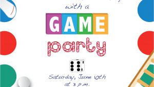Game Night Party Invitation Template Printable Game Night Party Invitation