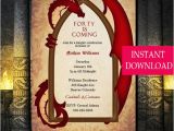 Game Of Thrones Birthday Invitation Game Of Thrones Inspired Dragon Invitation Dragon Invitation