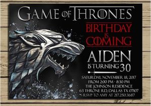 Game Of Thrones Birthday Invitation Game Of Thrones Invitation Game Of Thrones Birthday Party