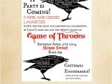 Game Of Thrones Birthday Invitation Game Of Thrones Party Invitation