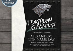 Game Of Thrones Birthday Invitation Template Game Of Thrones Digital Birthday Party Invitation Game Of