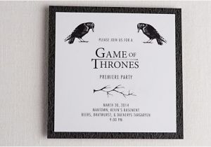 Game Of Thrones Birthday Invitation Template Game Of Thrones Inspired Premiere Party Invitations Tv Show