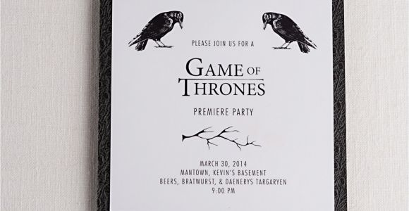 Game Of Thrones Birthday Invitation Template Game Of Thrones Party Invitation Cimvitation