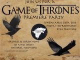 Game Of Thrones Birthday Invitation Template Game Of Thrones Premiere Party Invitation Inspiration I