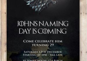 Game Of Thrones Birthday Invitation Template Game Of Thrones themed Party Invitation by Flurgdesigns On