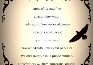 Game Of Thrones Dinner Party Invitation Dinner at Winterfell