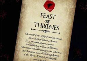 Game Of Thrones Dinner Party Invitation Game Of Thrones Invitation Game Of Thrones Printable