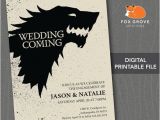 Game Of Thrones Party Invitation Engagement Party Invitation Game Of Thrones Quot Wedding is