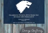 Game Of Thrones Party Invitation Printable Game Of Thrones Birthday Party Invitation G O