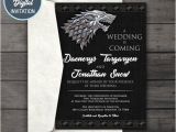 Game Of Thrones Wedding Invitation Template Game Of Thrones Digital Wedding Invitation Game Of Thrones