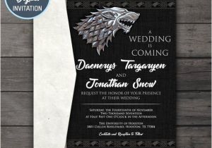 Game Of Thrones Wedding Invitation Template Game Of Thrones Digital Wedding Invitation Game Of Thrones