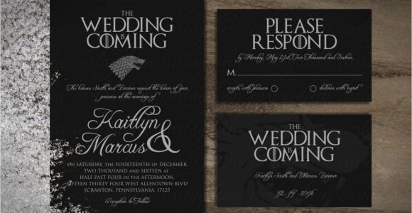 Game Of Thrones Wedding Invitation Template Game Of Thrones Printable Digital Wedding Invitations Invite