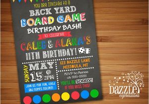 Game On Party Invitations Backyard Games Birthday Invitation Free Thank You Card