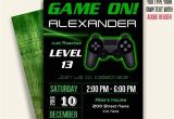 Game On Party Invitations Game On Invitation Video Game Party Invitation Gaming