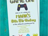 Game On Party Invitations Printable Video Game Birthday Invitation 8 Bit Invitation