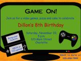 Game On Party Invitations Video Game Birthday Party Invitation Video by