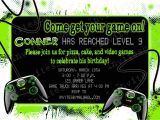 Game On Party Invitations Video Game Party Birthday Party Invitation with or by