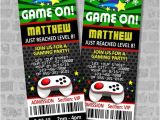 Game On Party Invitations Video Games Party Ticket Invitations Gaming Birthday Party