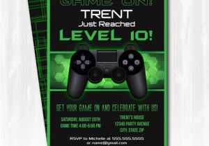 Gaming Party Invitation Template Video Game Party Invitations Video Game Invitation by