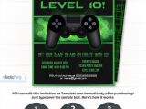 Gaming Party Invitation Template Video Game Party Invitations Video Game Invitation Video