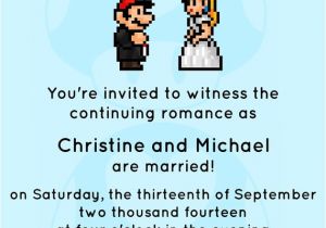 Gaming Wedding Invitations Video Game Wedding Invitation Jpeg Printable by Spongeshoe