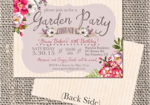 Garden Party Bridal Shower Invitation Wording Garden Party Invitation Bridal Shower by Artbyheartprints