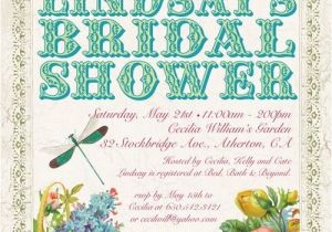 Garden Party Bridal Shower Invitation Wording Victorian Garden Party Invitation Birthday Bridal or