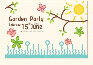 Garden Party Invitation Template Garden Party Invitation Template Download Free Vector