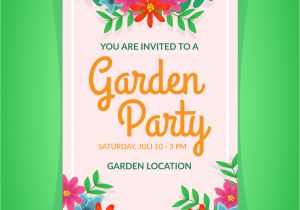Garden Party Invitation Template Garden Party Invitation Template Download Free Vectors
