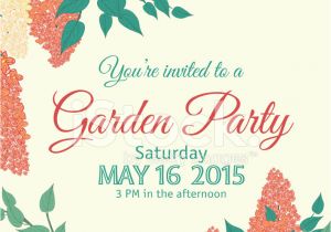 Garden Party Invitation Template Garden Party Invitation Template Stock Vector Freeimages Com