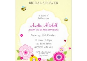 Garden Party themed Bridal Shower Invitations Bridal Shower Invites Garden theme 1 5 Quot X 7 Quot Invitation