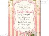 Garden Tea Party Bridal Shower Invitations Items Similar to Tea Party Invitation Bridal Shower
