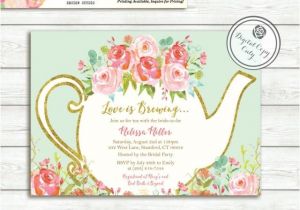 Garden Tea Party Bridal Shower Invitations Love is Brewing Bridal Shower Invitation Garden Tea
