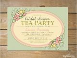 Garden Tea Party Bridal Shower Invitations Printable Tea Party Bridal Shower Invitation by