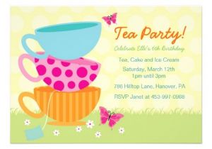 Garden Tea Party Invitation Ideas Spring Garden Tea Party Invitations 5 Quot X 7 Quot Invitation