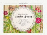 Garden Tea Party Invitation Wording Shabby Floral Garden Party Invitation Watercolor