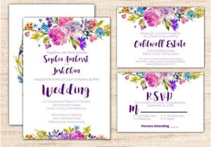 Garden Wedding Invitation Template Garden Wedding Invitation Set Template Printable by