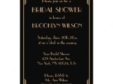 Gatsby Bridal Shower Invitations Black Great Gatsby Art Deco Bridal Shower Invites Zazzle