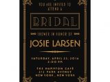 Gatsby Bridal Shower Invitations Golden Gatsby Art Deco Bridal Shower Invitations Zazzle