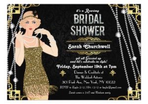 Gatsby Bridal Shower Invitations Great Gatsby Art Deco Bridal Shower Invitation Zazzle